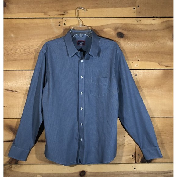 UNTUCKIT Wrinkle Free Button Up Shirt Mens Size Large Long Sleeve Checkered - Picture 1 of 10